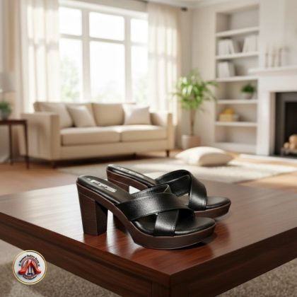 Criss-Cross Strap Platform Block Heel Sandal