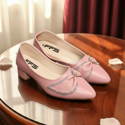 Women’s Elegant Mint Green Low-Heel Bow Pumps