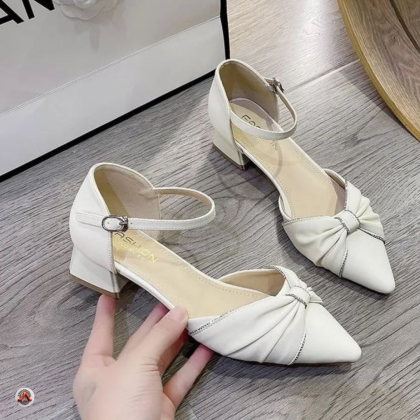 Ankle Strap Block Heel Pumps