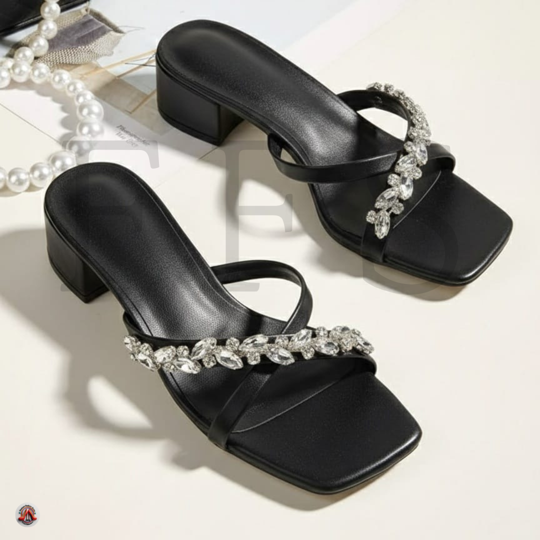 Criss Cross Sandle With Stone - Image 4